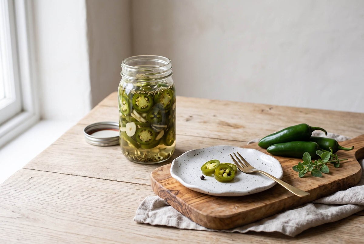 Quick pickled jalapeños