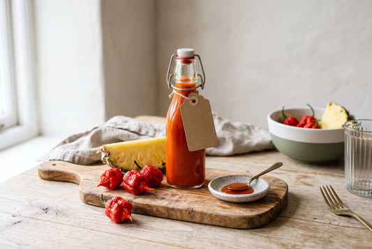 Reaper and pineapple hot sauce